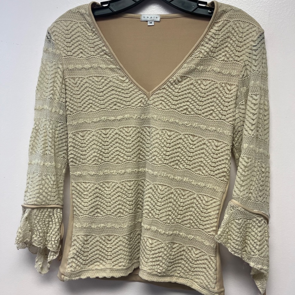 Lapis Tan Patterned Top